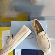 Prada Leather Loafers Light Brown - 4