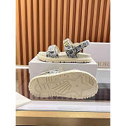 Dior Dioract Sandal Blue Ecru Oblique Raffia - 5