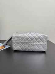Chanel Medium 25C Hobo Bag Silver Caviar Gold 40x30x15cm - 6