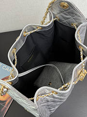 Chanel Medium 25C Hobo Bag Silver Caviar Gold 40x30x15cm - 2