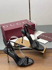 Gucci Women's Slingback Sandal Black Heel 10cm - 1