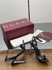 Gucci Women's Slingback Sandal Black Heel 10cm - 5