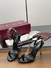 Gucci Women's Slingback Sandal Black Heel 10cm - 4