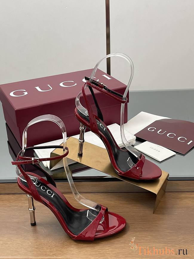 Gucci Women's Slingback Sandal Red Heel 10cm - 1