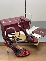 Gucci Women's Slingback Sandal Red Heel 10cm - 1