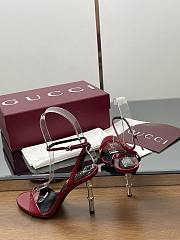 Gucci Women's Slingback Sandal Red Heel 10cm - 5