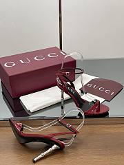 Gucci Women's Slingback Sandal Red Heel 10cm - 3