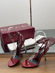 Gucci Women's Slingback Sandal Red Heel 10cm - 4