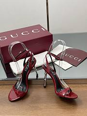 Gucci Women's Slingback Sandal Red Heel 10cm - 2