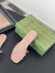 Gucci Rubber Light Beige Slides - 5
