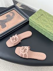 Gucci Rubber Light Beige Slides - 3