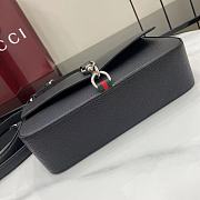 Gucci Small Crossbody Bag Hook Closure Black 23.5x12.5x6.5cm - 4