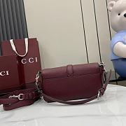 Gucci Small Crossbody Bag Hook Closure Red 23.5x12.5x6.5cm - 5