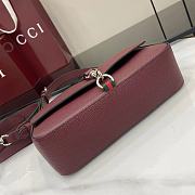 Gucci Small Crossbody Bag Hook Closure Red 23.5x12.5x6.5cm - 4