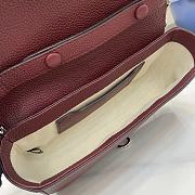 Gucci Small Crossbody Bag Hook Closure Red 23.5x12.5x6.5cm - 2