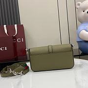 Gucci Small Crossbody Bag Hook Closure Green 23.5x12.5x6.5cm - 6