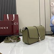 Gucci Small Crossbody Bag Hook Closure Green 23.5x12.5x6.5cm - 5