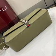 Gucci Small Crossbody Bag Hook Closure Green 23.5x12.5x6.5cm - 4
