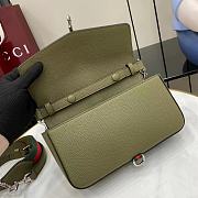 Gucci Small Crossbody Bag Hook Closure Green 23.5x12.5x6.5cm - 3