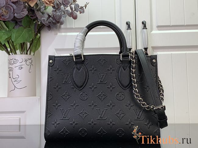 Louis Vuitton LV Onthego Black PM Bag 25x19x11.5cm - 1