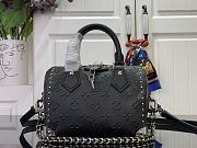 Louis Vuitton LV Speedy 20 Trunk Bag Black 20.5x13.5x11cm - 1