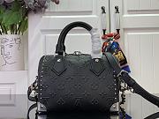 Louis Vuitton LV Speedy 20 Trunk Bag Black 20.5x13.5x11cm - 3