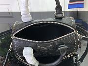 Louis Vuitton LV Speedy 20 Trunk Bag Black 20.5x13.5x11cm - 2