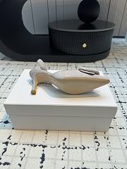 Manolo Blahnik Val 70 Suede Slingback Pumps Grey - 5