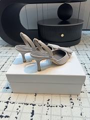 Manolo Blahnik Val 70 Suede Slingback Pumps Grey - 2