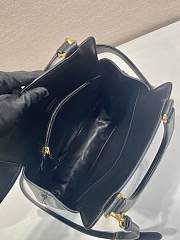 Prada Carey Medium Leather Tote Bag Black 31x28x5cm - 5