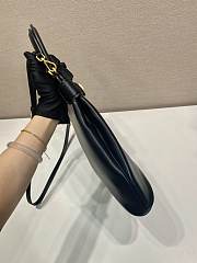 Prada Carey Medium Leather Tote Bag Black 31x28x5cm - 4