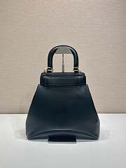 Prada Carey Medium Leather Tote Bag Black 31x28x5cm - 3