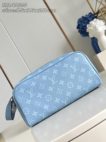 Louis Vuitton LV Dopp Kit Sky Blue 28x15x16.5cm