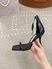 Jimmy Choo Verity Sandal 100 Black Metallic Sandals - 5