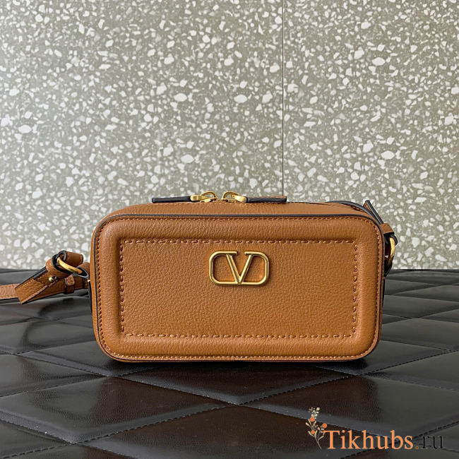 Valentino Garavani Alltime Mini Shoulder Bag Brown 19x10x4.5cm - 1