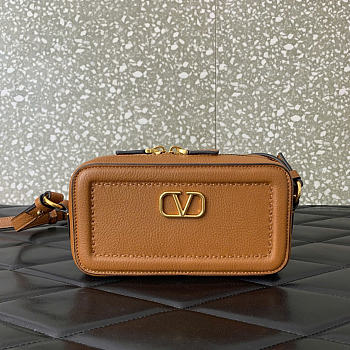 Valentino Garavani Alltime Mini Shoulder Bag Brown 19x10x4.5cm