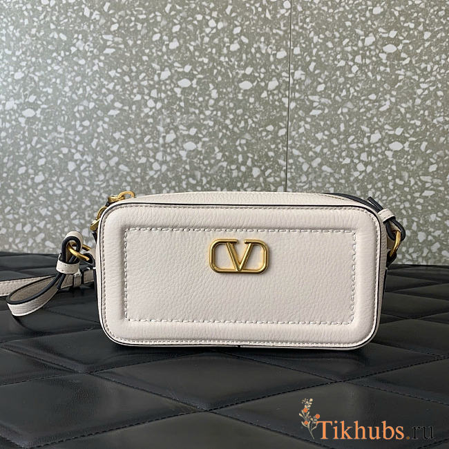 Valentino Garavani Alltime Mini Shoulder Bag White 19x10x4.5cm - 1