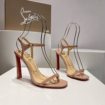 Christian Louboutin Condora 85mm Beige Patent Sandals