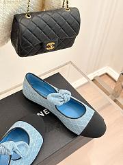Chanel Ballerina Denim Blue Flat - 5