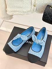Chanel Ballerina Denim Blue Flat - 3