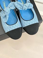 Chanel Ballerina Denim Blue Flat - 4