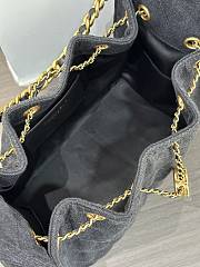 Chanel Cruise 25C Bag Black Denim Hobo 30x26x14cm - 2