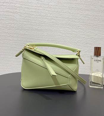 Loewe Puzzle Mini Shoulder Bag Green 18x12x8cm