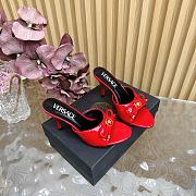Versace Opera Bow Patent Mules Red 85 mm - 1