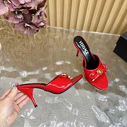Versace Opera Bow Patent Mules Red 85 mm - 4