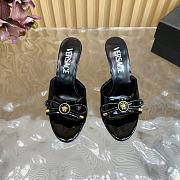 Versace Opera Bow Patent Mules Black 85 mm - 4