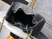 Chanel Medium Cruise 25C Bag Black Denim Hobo 40x30x15cm - 6