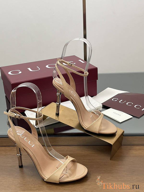 Gucci Women's Slingback Sandal Beige Heel 10cm - 1