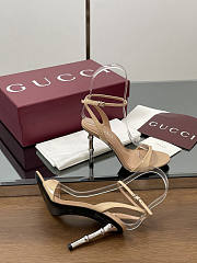 Gucci Women's Slingback Sandal Beige Heel 10cm - 4