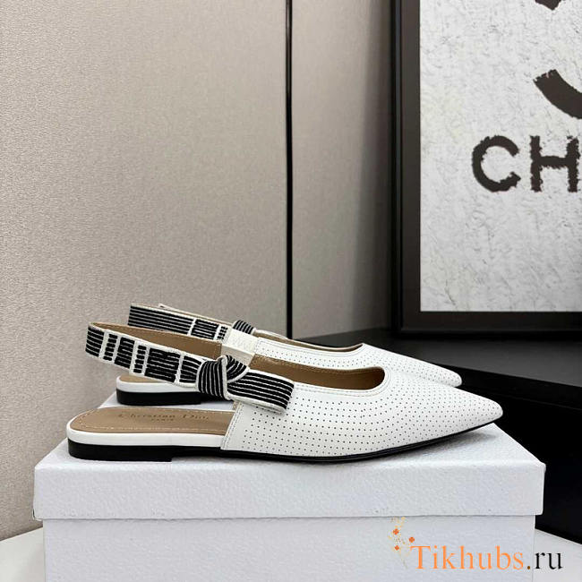 Dior Toujours Slingback Flat White - 1